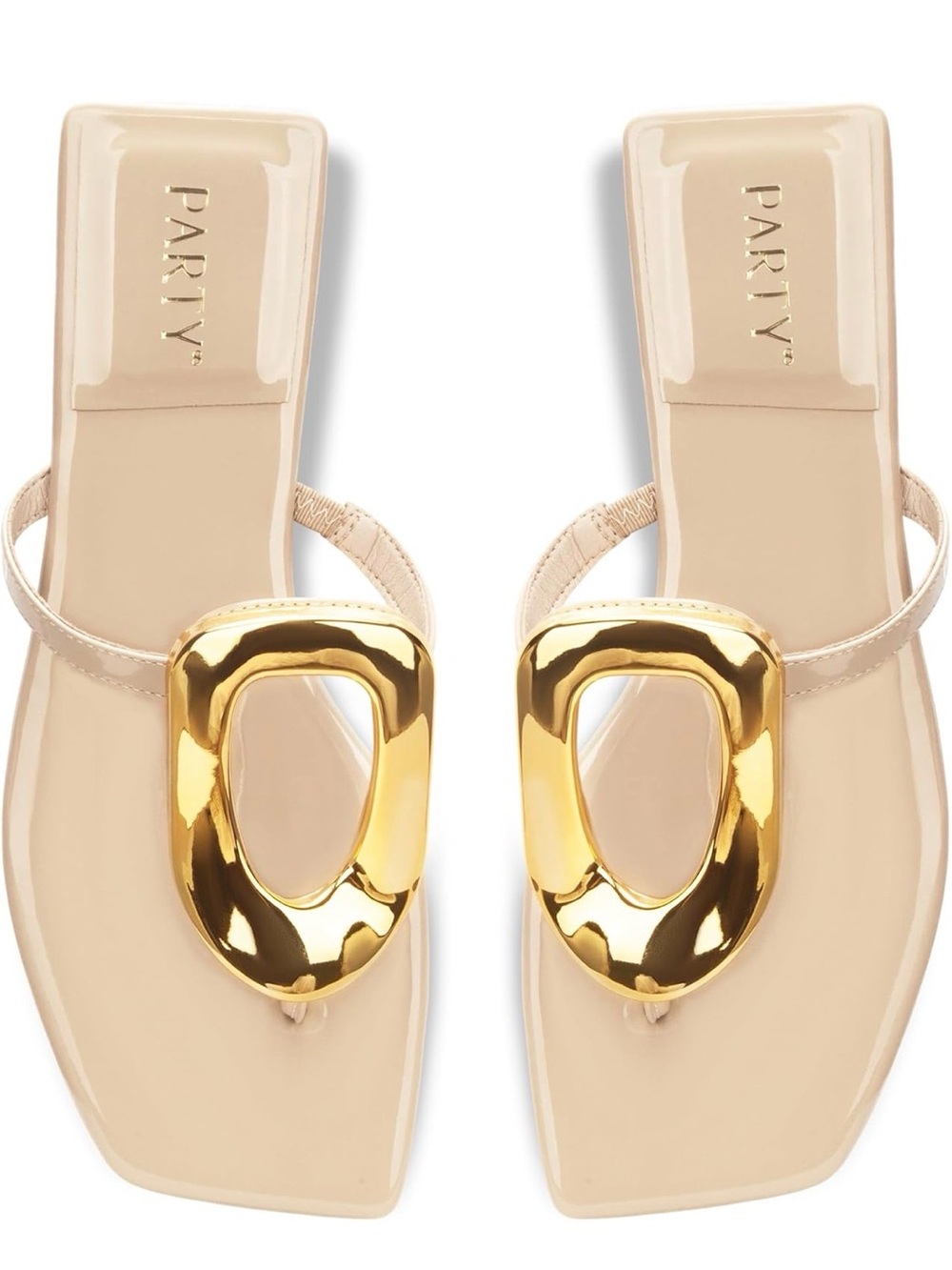 Party Square Toe Flip Flop Fashion Thong Sandals size 10